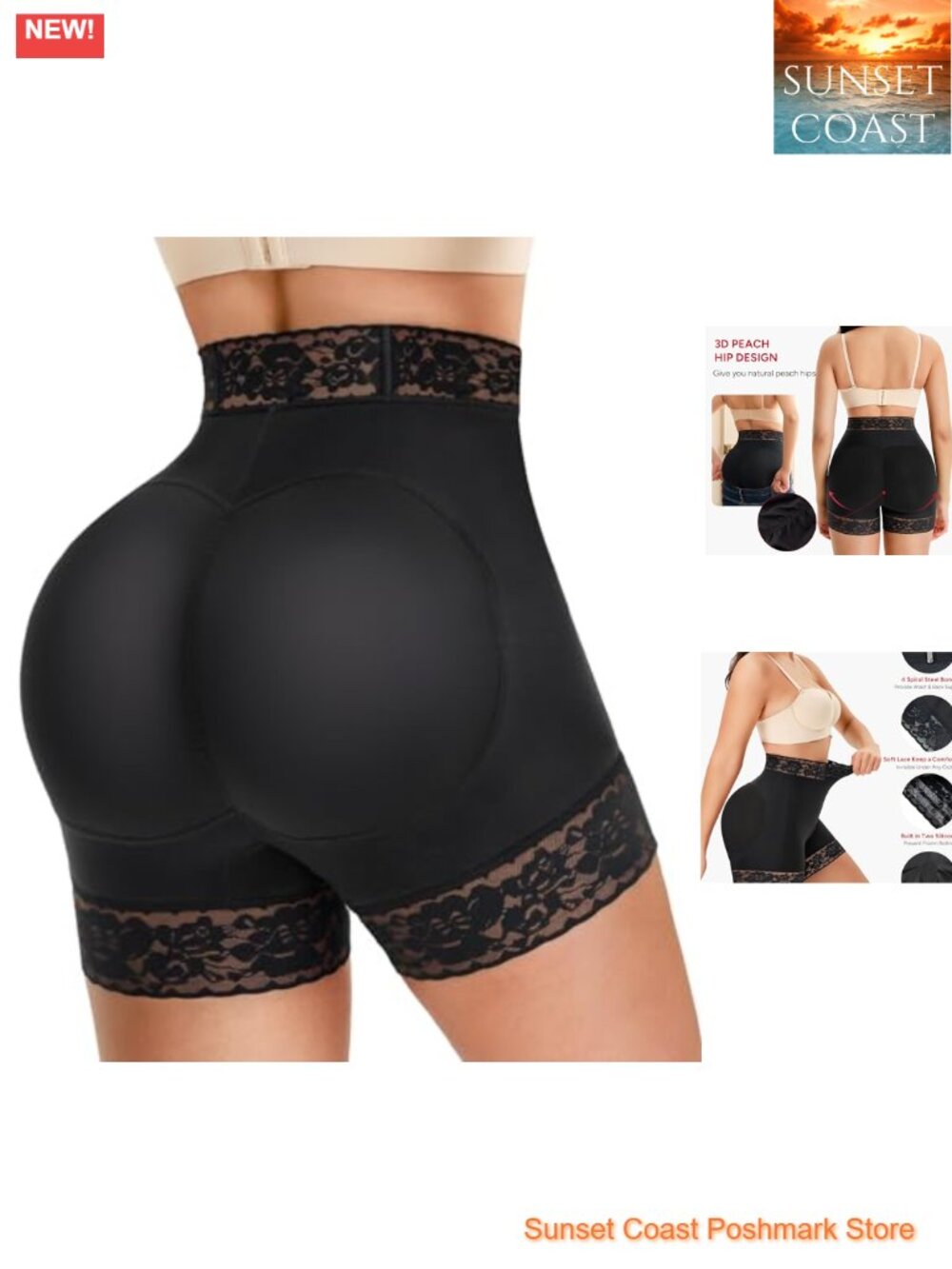 Butt Lifting Tummy Control Shapewear Mid-Waist Panties